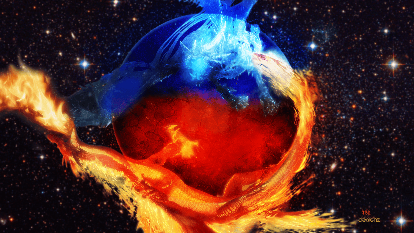 Fire and Ice Dragon Wallpaper Free Fire and Ice