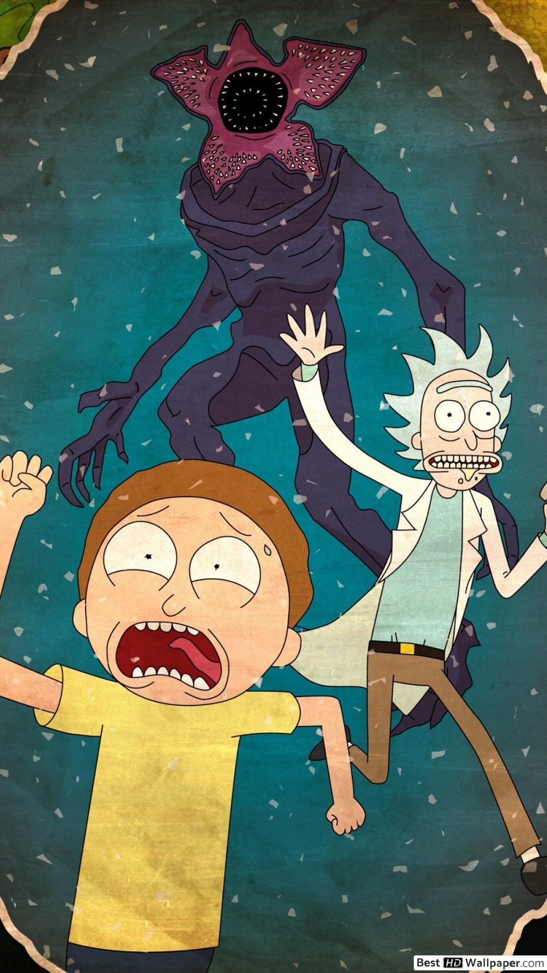 rick and morty and monsters HD wallpaper download