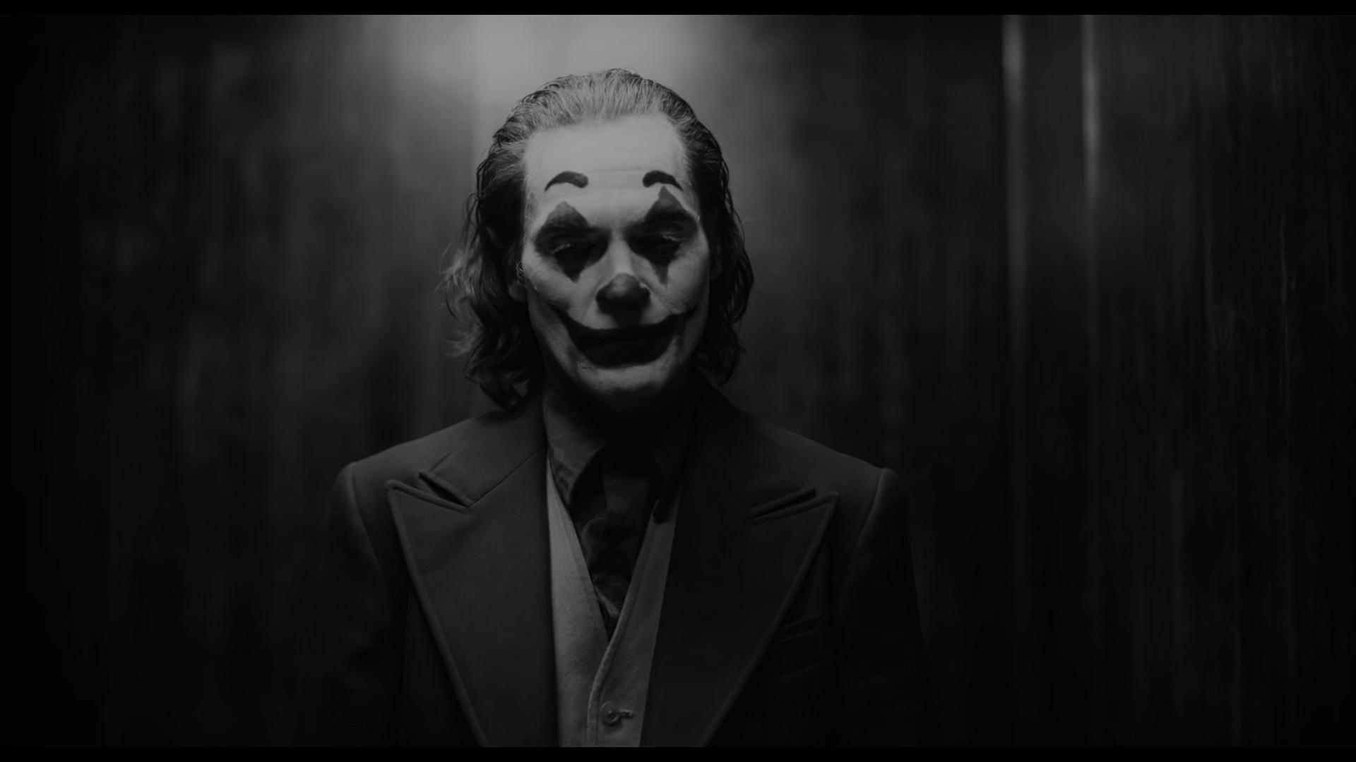 Joaquin Phoenix As Joker Monochrome 1080P Laptop Full HD