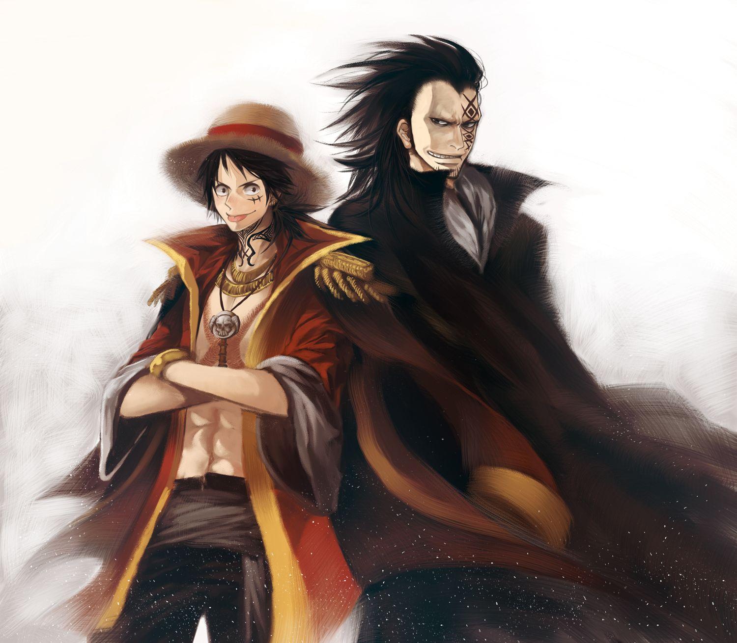 Monkey D. Dragon and Monkey D. Luffy ( Father, Son ). One