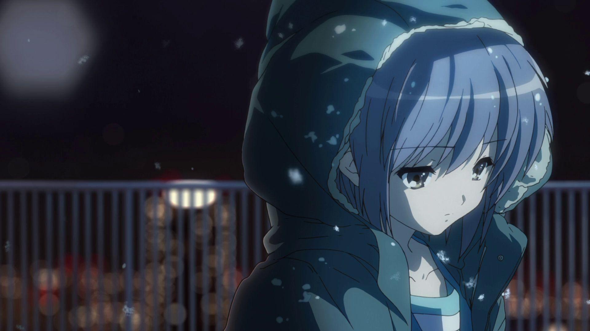 9. "Melancholic Anime Girl with Blue Hair" - wide 1
