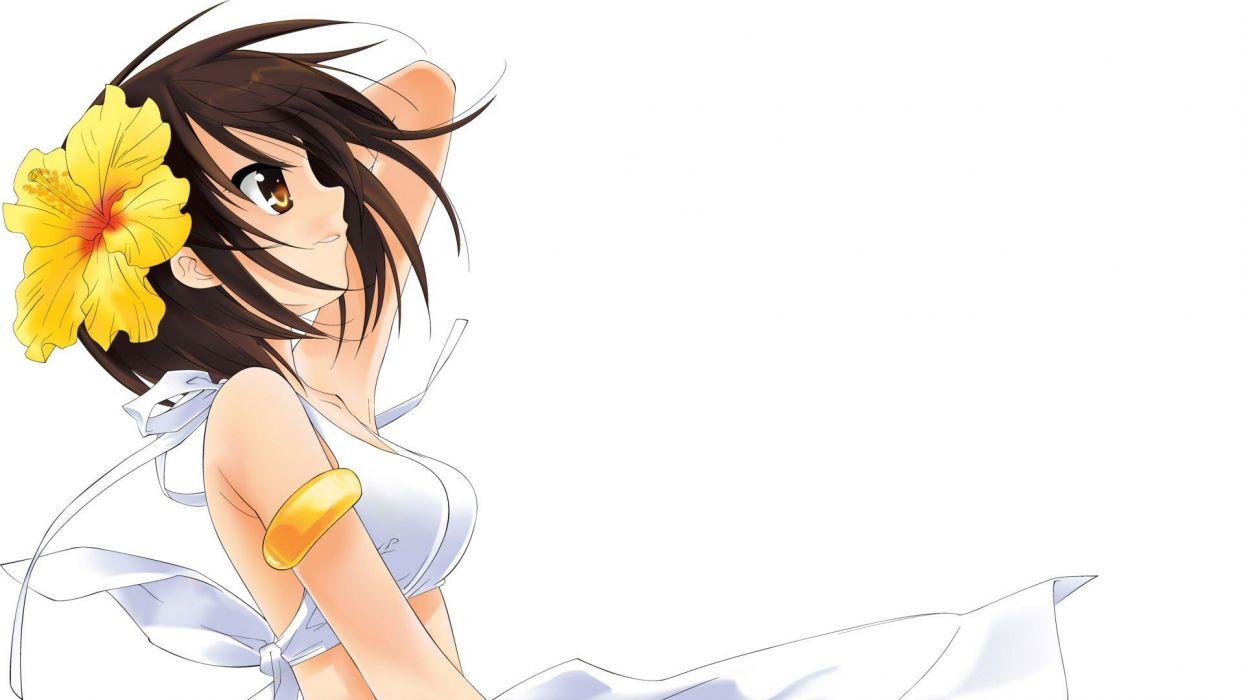 White The Melancholy of Haruhi Suzumiya anime simple