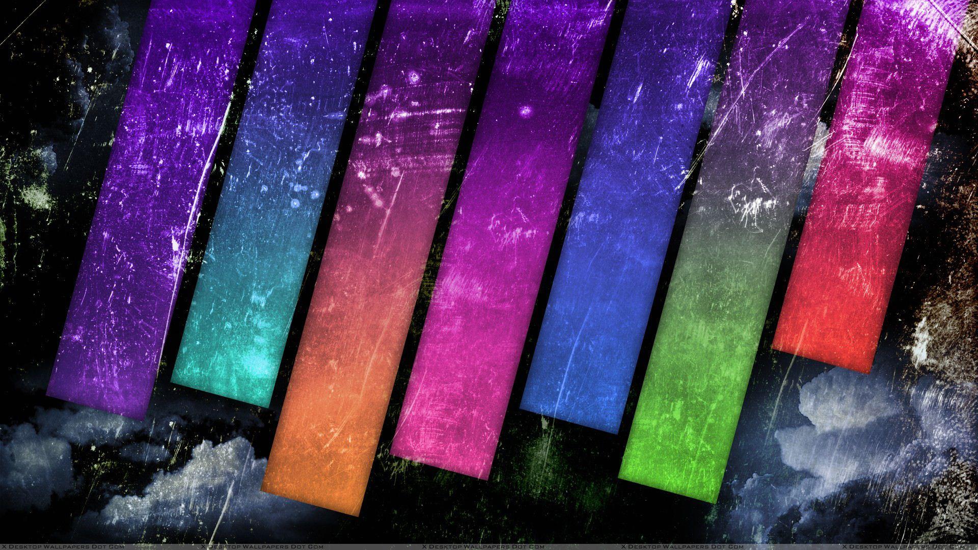 Rainbow Stripes Abstract Wallpaper