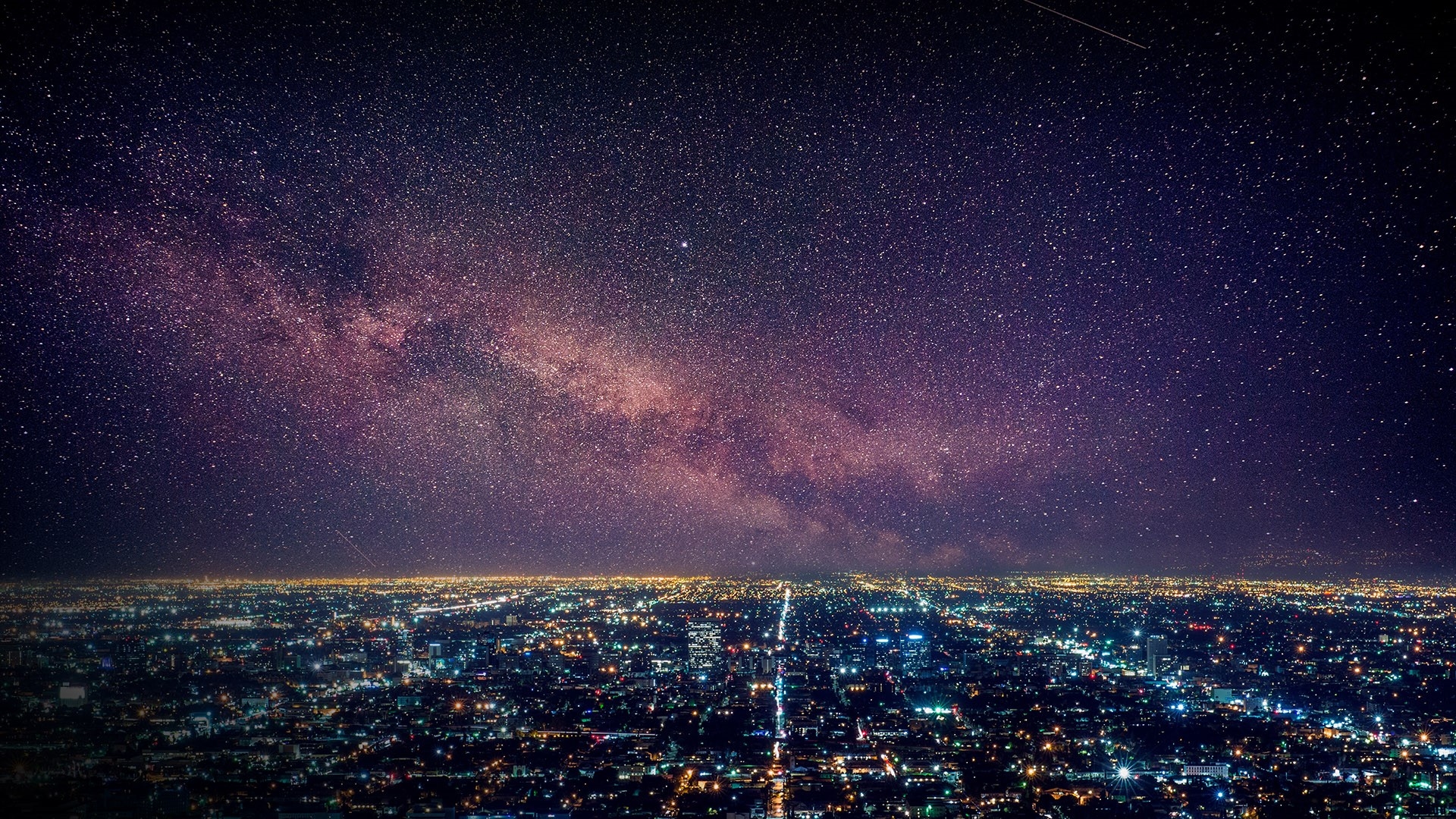 Los Angeles Starry Night Wallpaper, HD City 4K Wallpaper