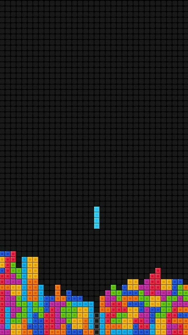 HD wallpaper: Tetris game, portrait display, video games