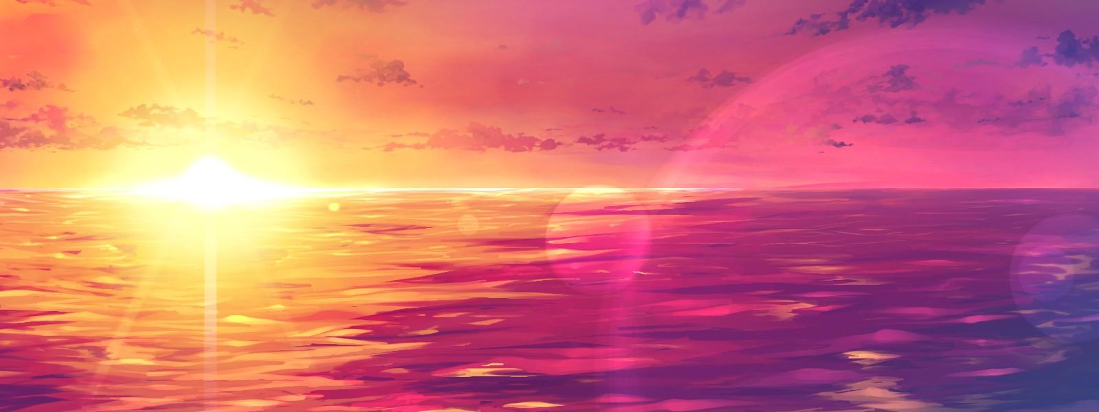 Wallpaper : Hai to Gensou no Grimgar, anime, sunset, landscape, sky, sea,  town, warm, summer, Isekai, clouds 8000x4500 - ljcandwxc - 2211565 - HD  Wallpapers - WallHere