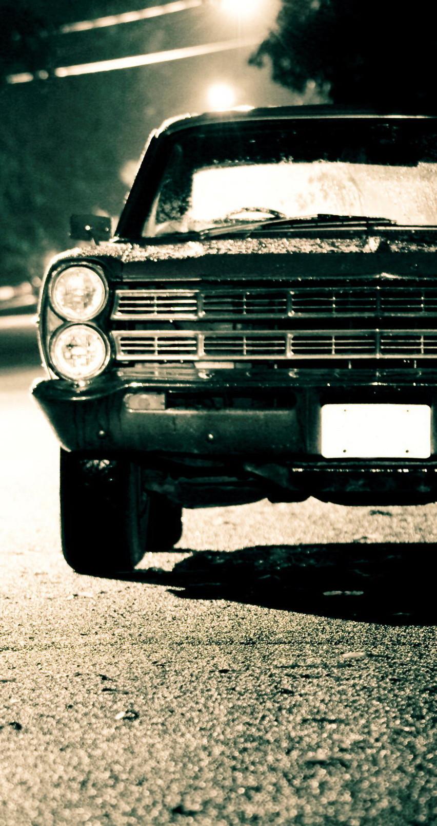 Classic Car Wallpaper HD With Old On The Road In Night