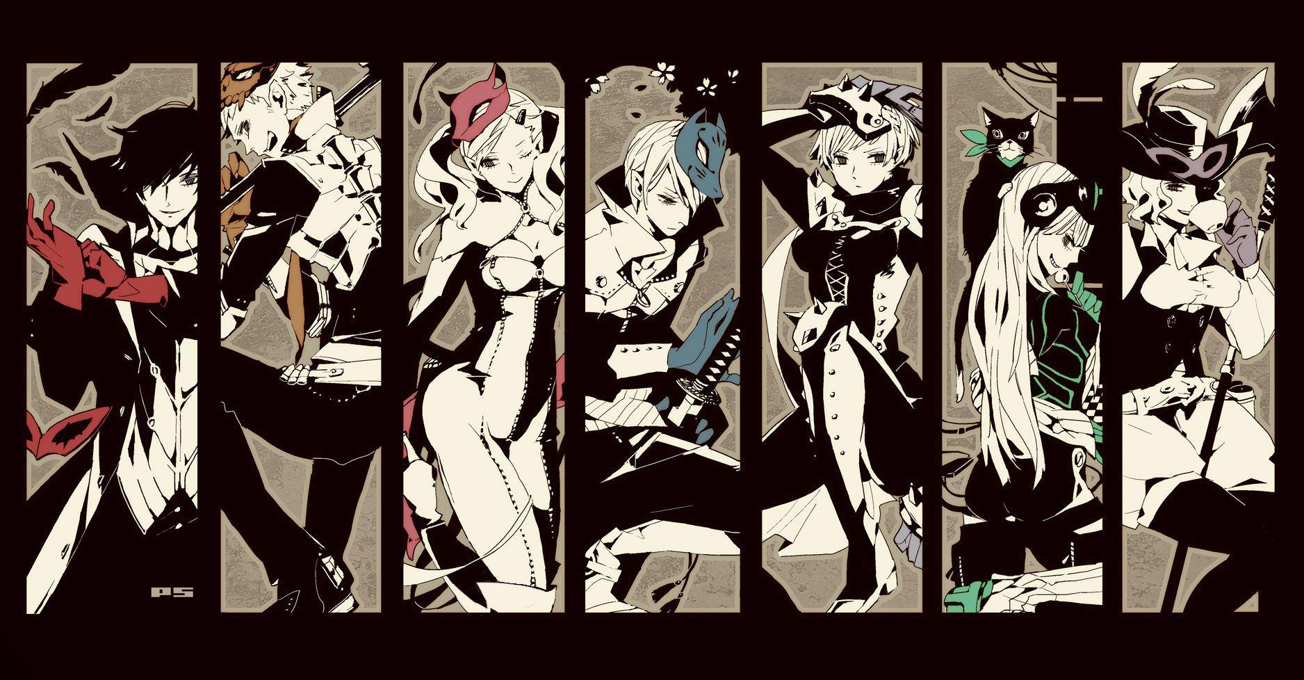 Persona 5 Joker, Skull, Panther, Fox, Queen, Morgana, Oracle