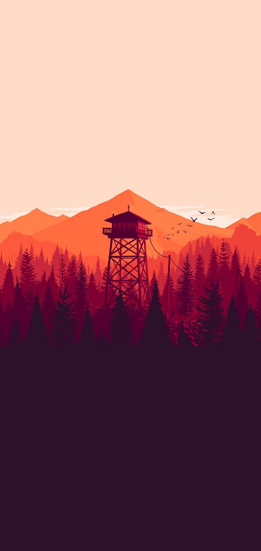 Firewatch Wallpaper 1080x2280