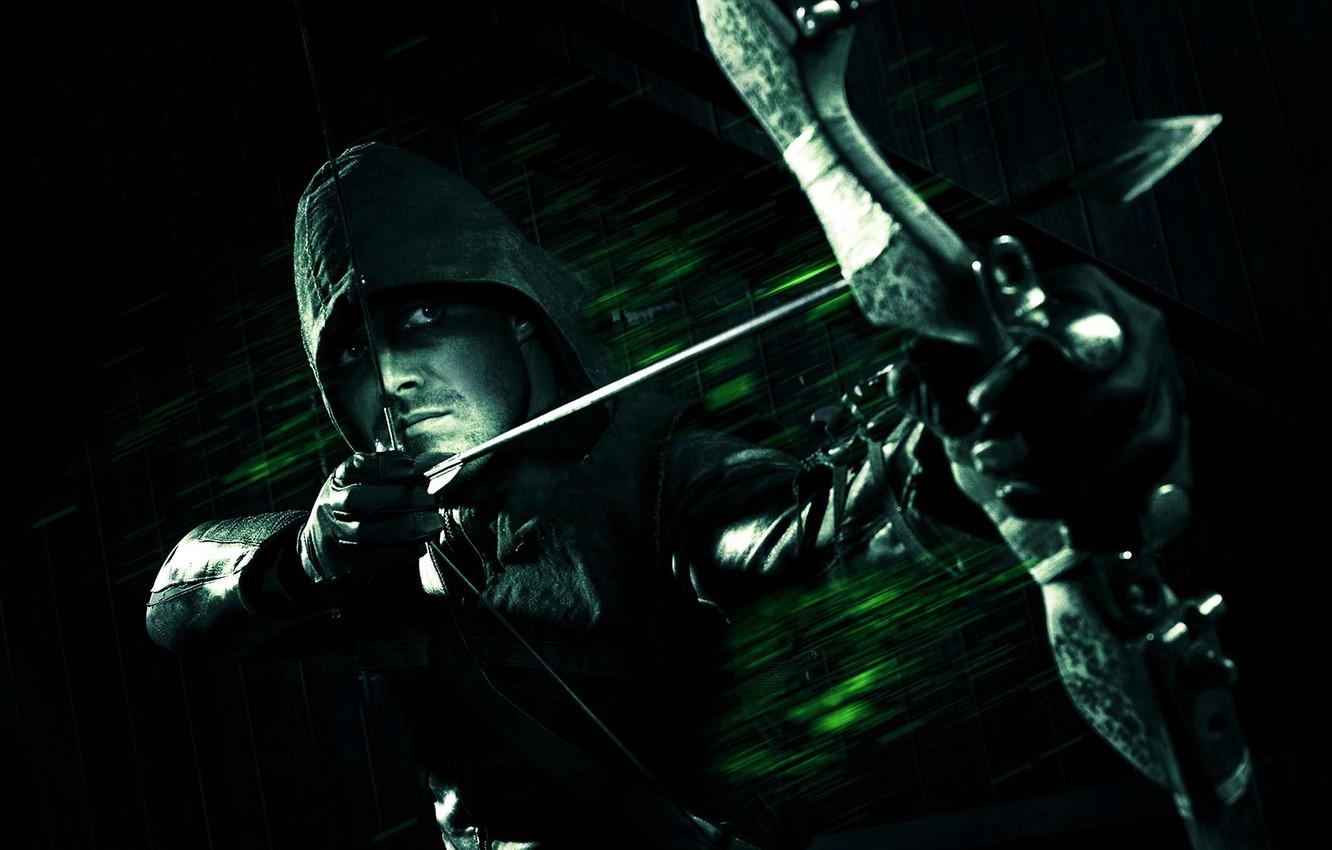 Wallpaper background, bow, hood, gloves, Archer, comic