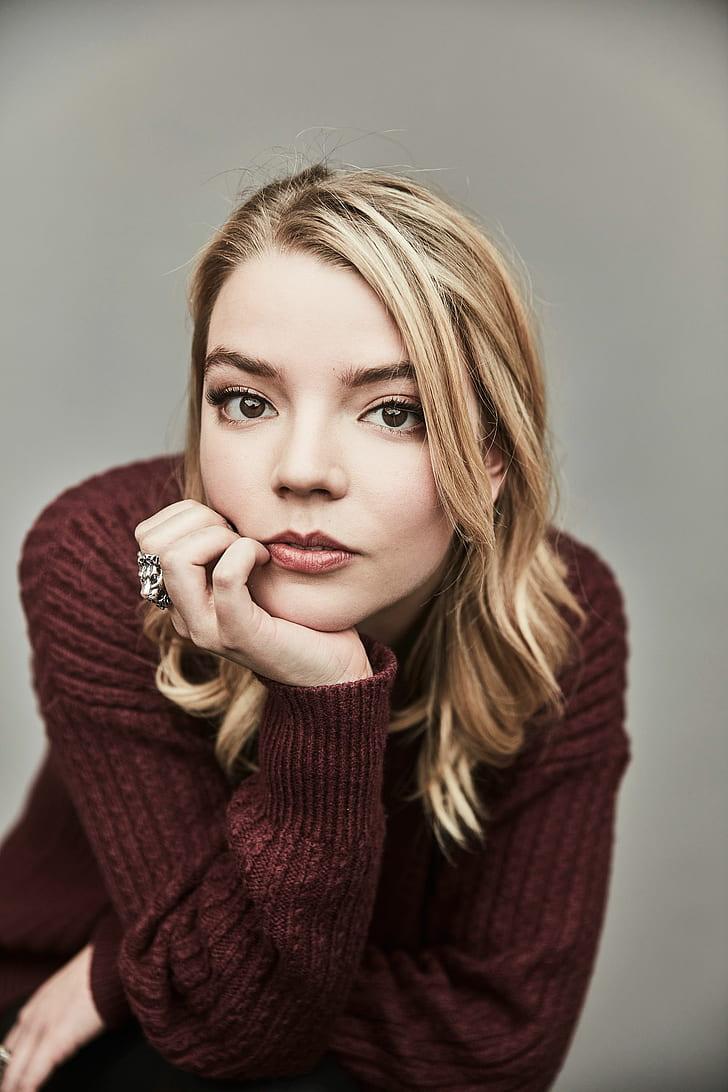 HD Wallpaper: Anya Taylor Joy, Women, Actress, Blonde, Sweater