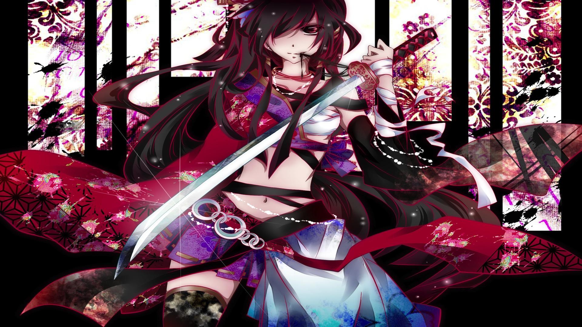 Anime Girl With Sword HD Wallpaperx1080