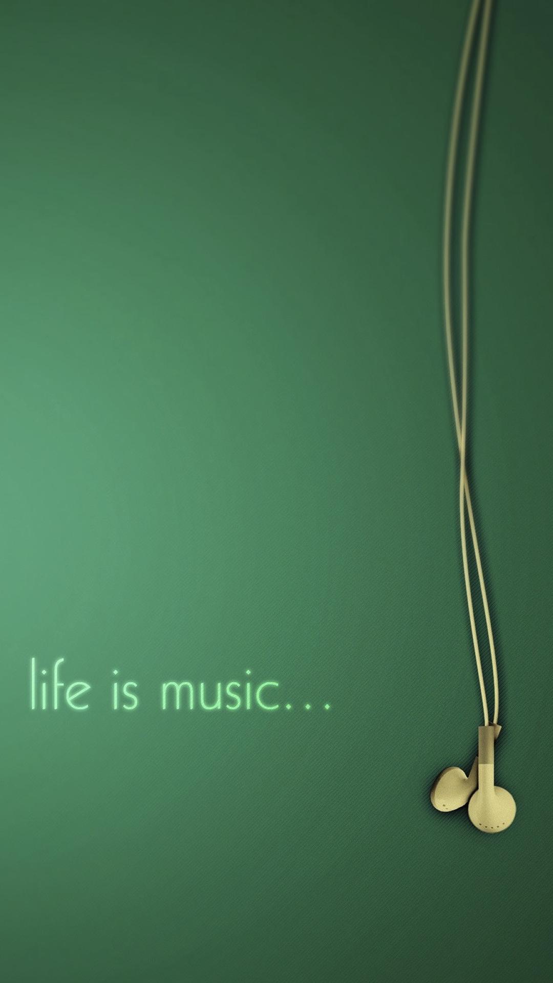 Life Is Music Simple Art iPhone 8 Wallpaper Free Download