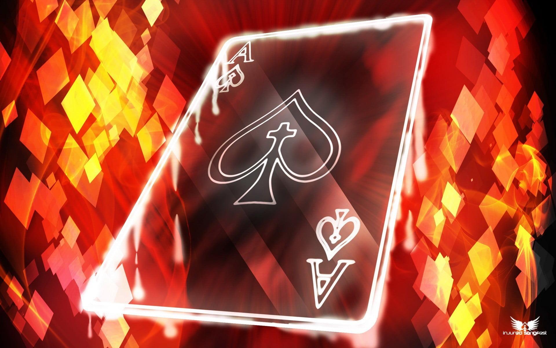 Ace of Spades playing card digital wallpaper, cards, playing