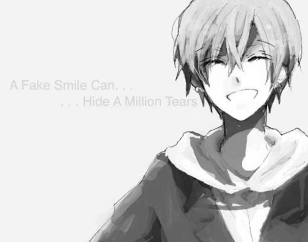 Sad Anime Anime Boy Fake Smile