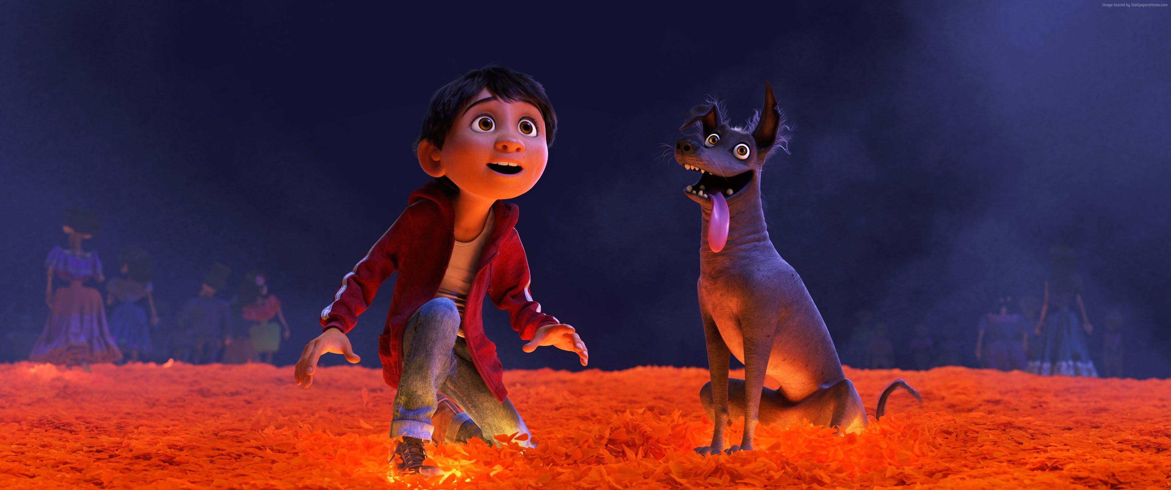 Boy and dog 3D animation HD wallpaper