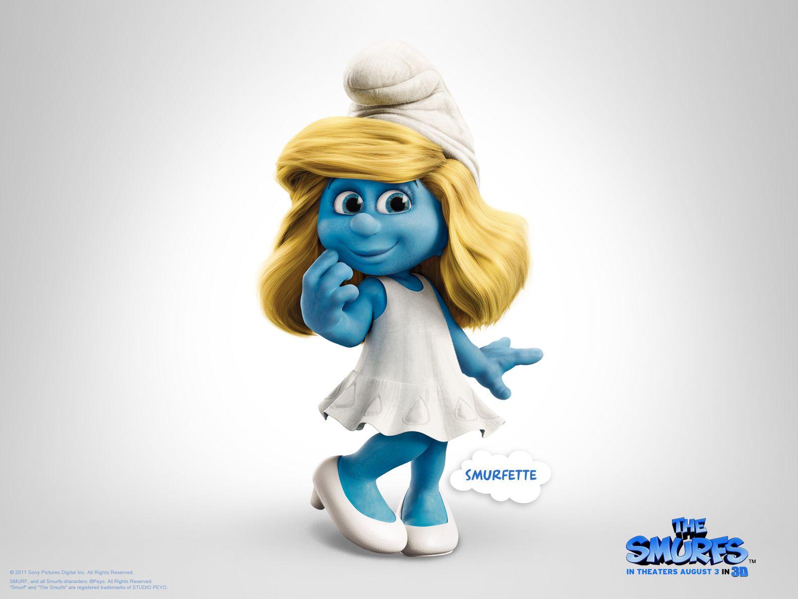 smuf wallpaper. Smurfette The Smurfs 3D Movie HD Wallpaper