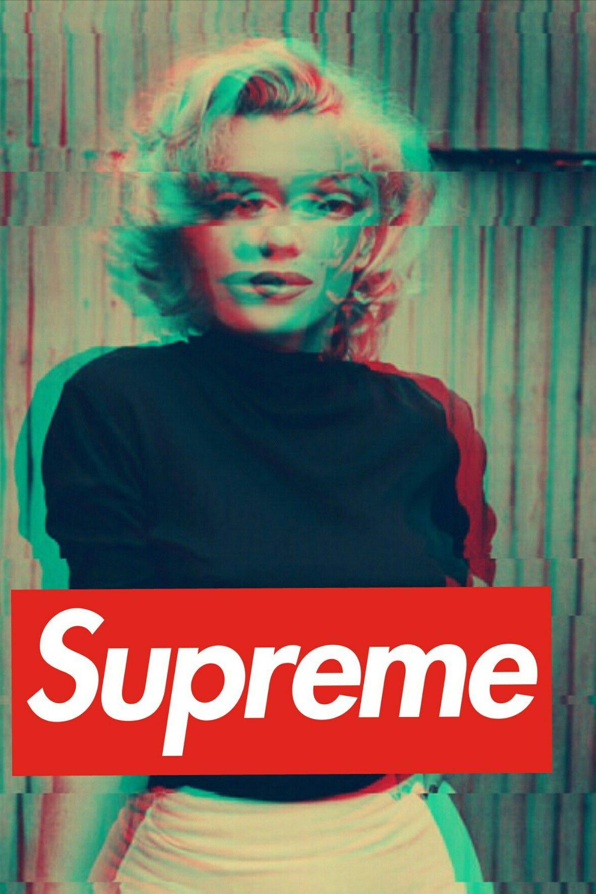 Maralyn Monroe Supreme iPhone Wallpaper