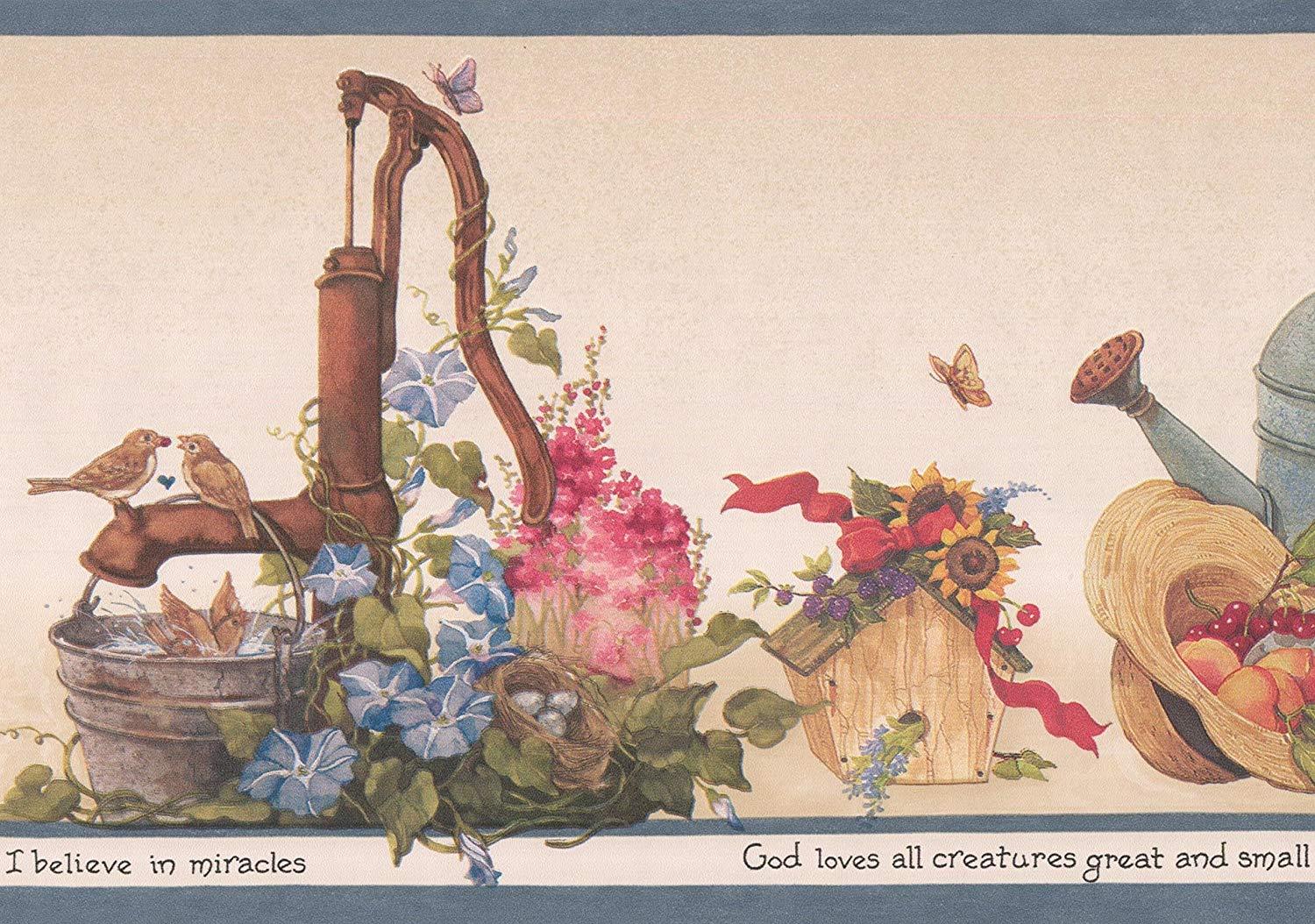 Bird Watering Can Pot Flower Friuts Hat Birdhous Religious
