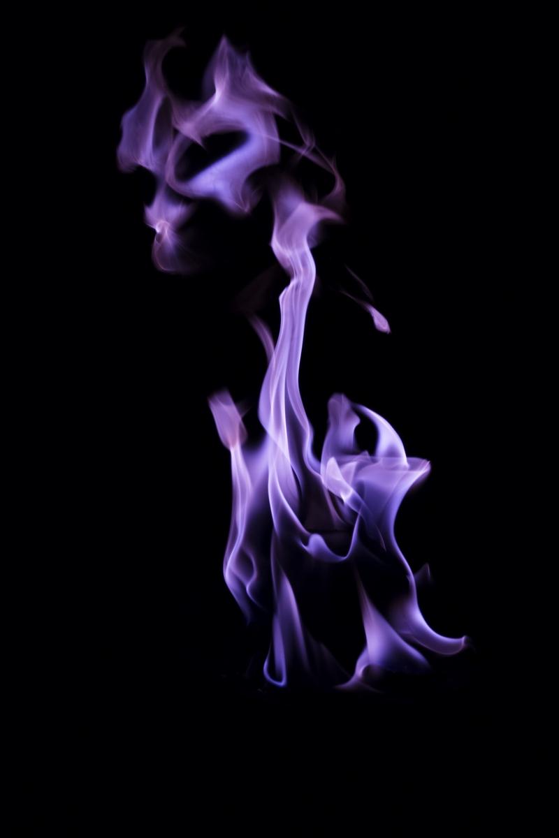 Download wallpaper 800x1200 smoke, fire, color, purple, dark
