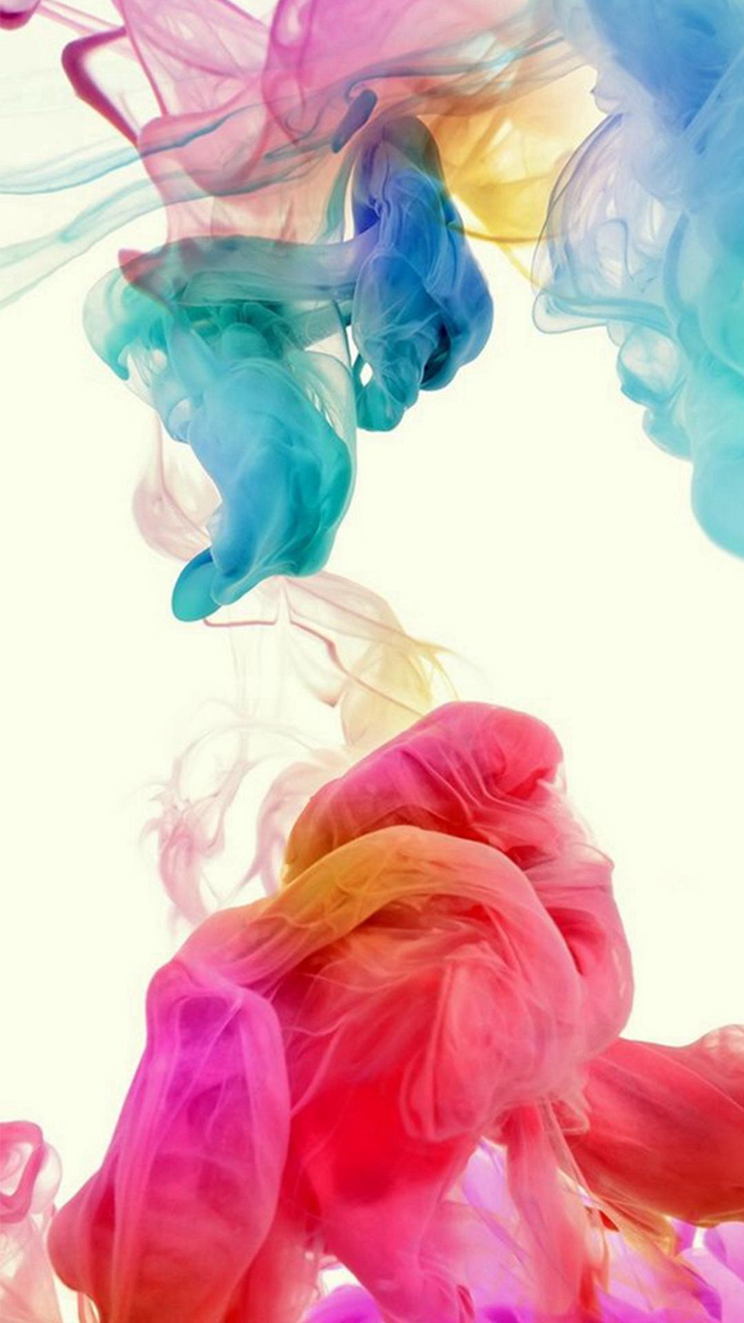 Colorful Ink In Water iPhone 8 Wallpaper Free Download