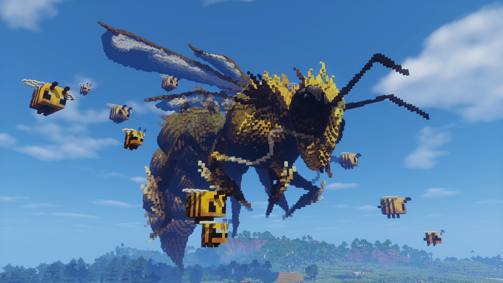 The bee mob doesn't have a queen, so I made my own
