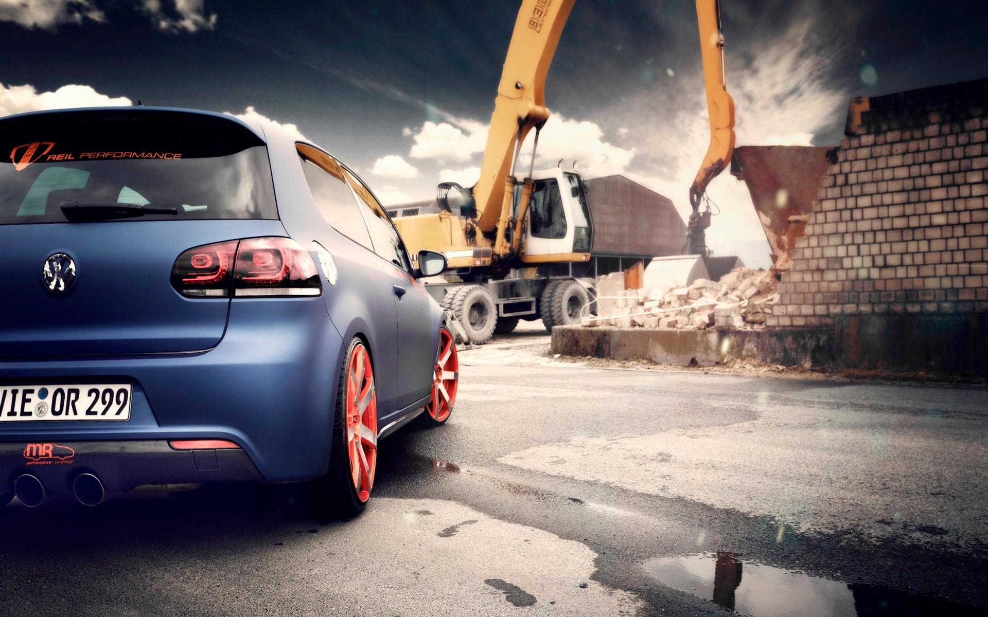 car, Rims, Closeup, Golf, Volkswagen, R32 Wallpaper HD