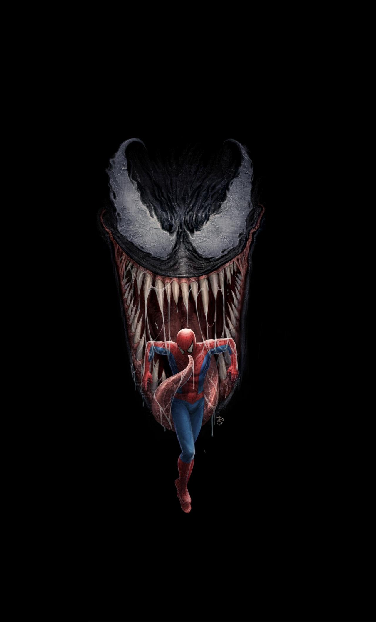 Download Spider Man And Venom, Minimal, Artwork Wallpaper
