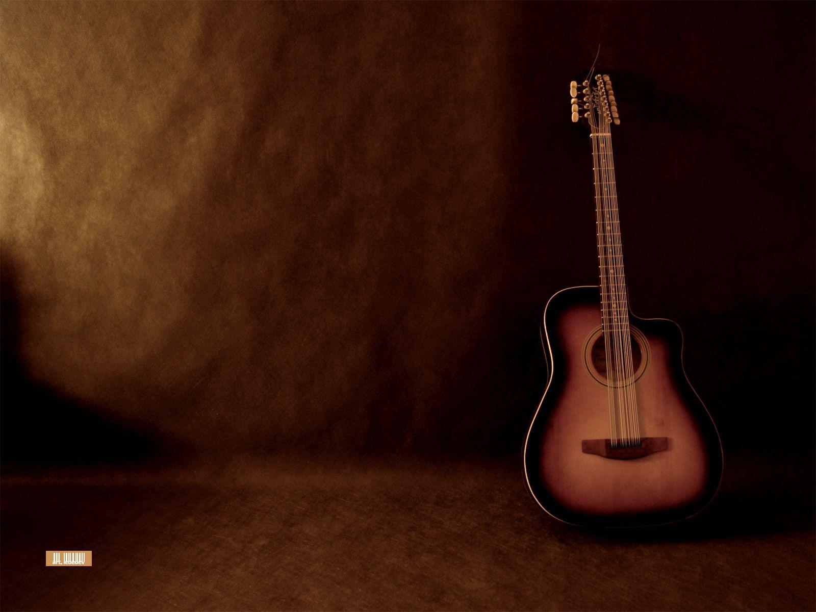 Guitar Picture Brown Cool HD Wallpaper. Acoustic guitar