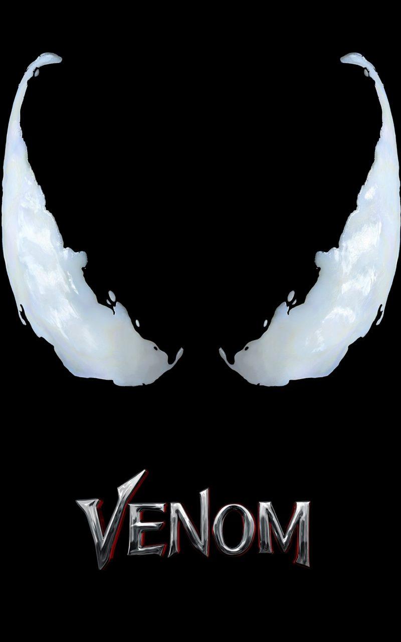 Venom Movie Logo Black 4K Wallpaper