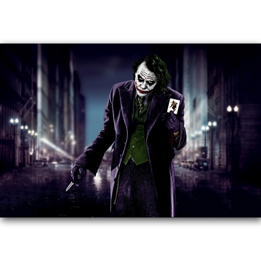US $10.98. Canvas Wall Art Joker The Dark Knight Wallpaper Movie Posters Prints For Home Decor Paintings Art In Painting & Calligraphy From Home &