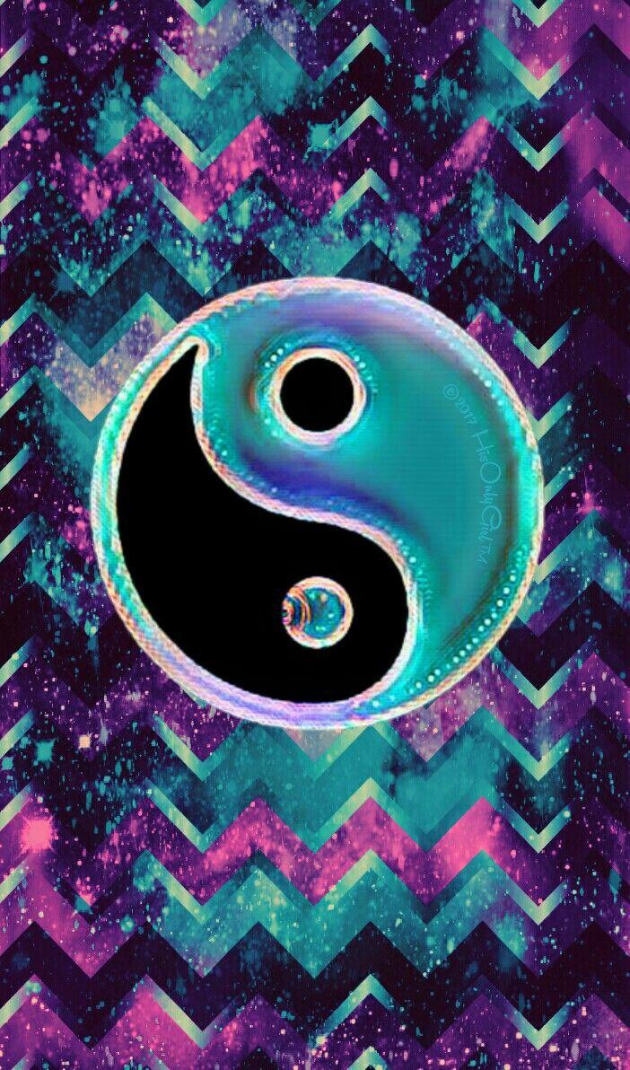 Yin Yang Chevron Galaxy IPhone Android Wallpaper I Created For The App CocoPPa!. Android Wallpaper, Ying Yang Wallpaper, IPhone Wallpaper