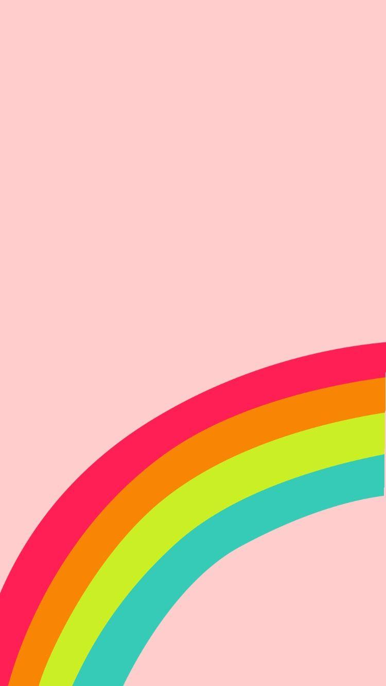 Pink, rainbow, wallpaper. Rainbow wallpaper, iPhone