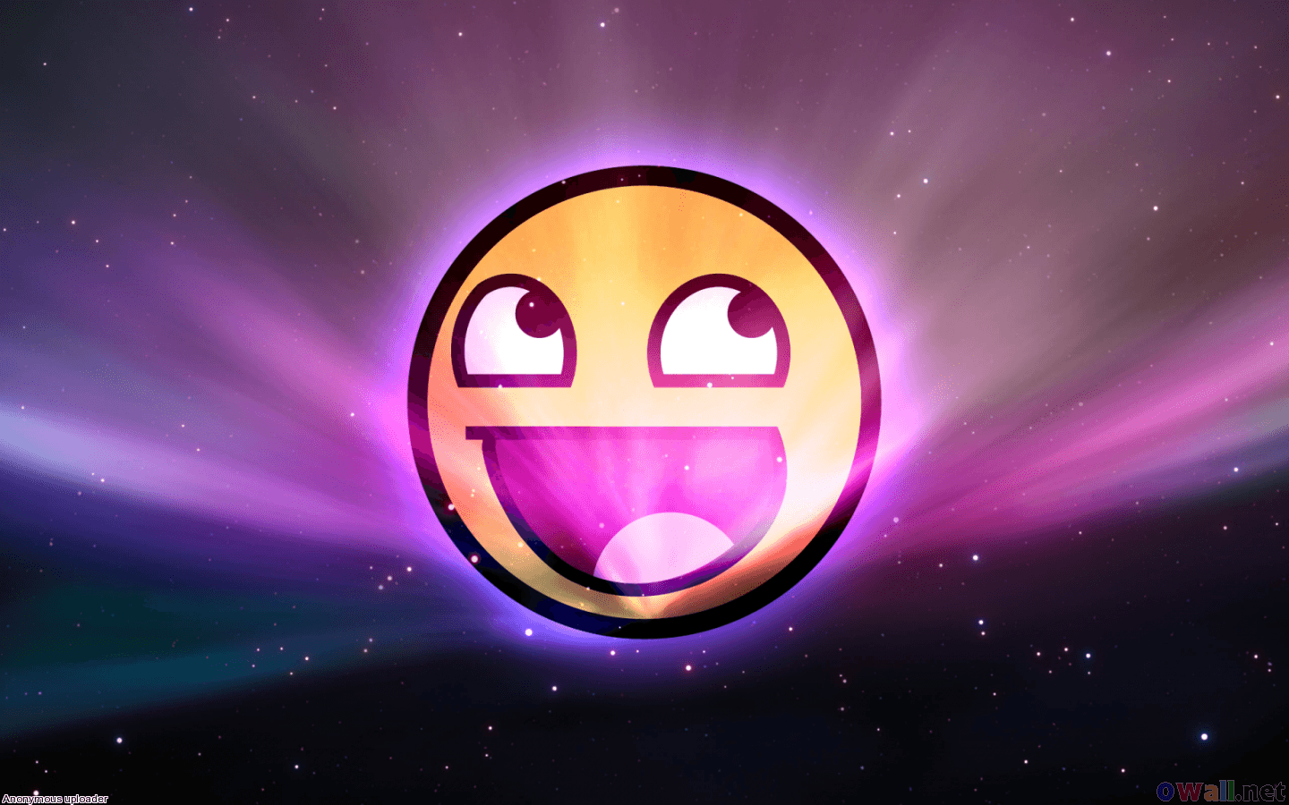 Free download Smiley face in space wallpaper 17578 Open