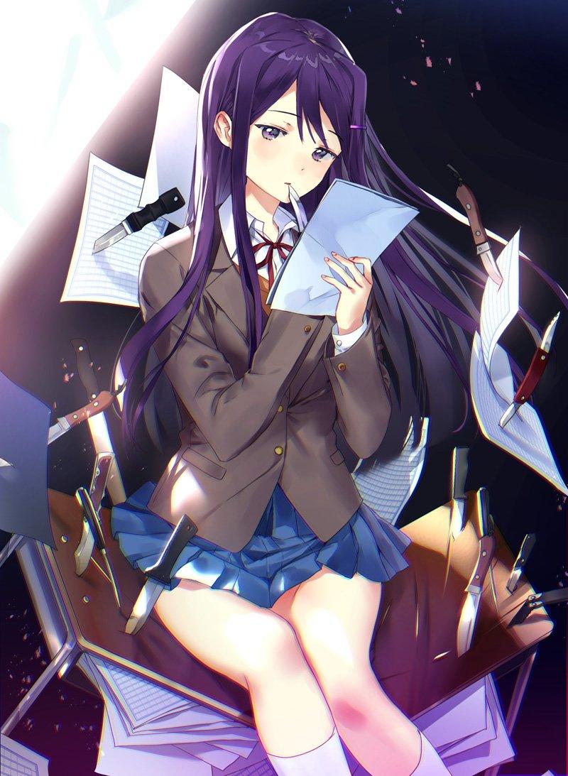 Yuri DDLC Phone Wallpapers - Wallpaper Cave