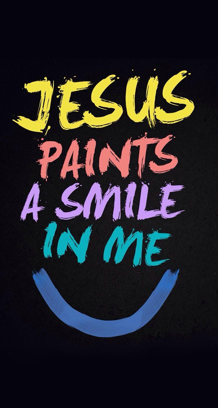 Jesus Paint a smile in Me iPhone 5 wallpaper #mobile9 Click