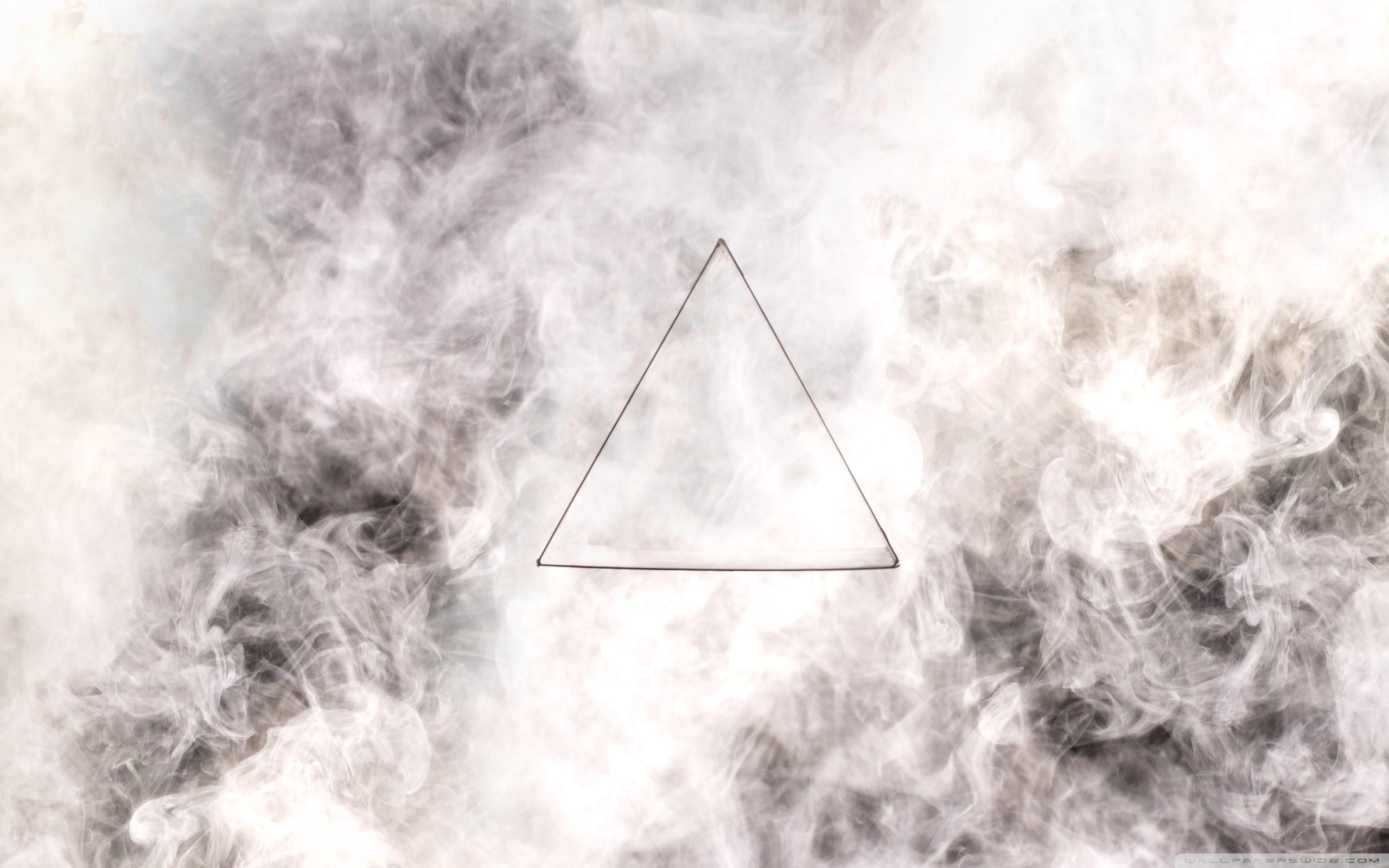 Triangle, Minimalism, Smoke Wallpaper HD / Desktop