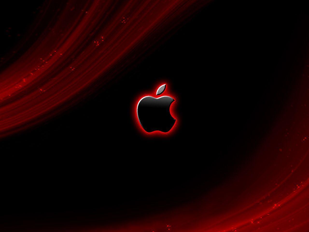 Red Apple Wallpaper Logo Red And Black, HD