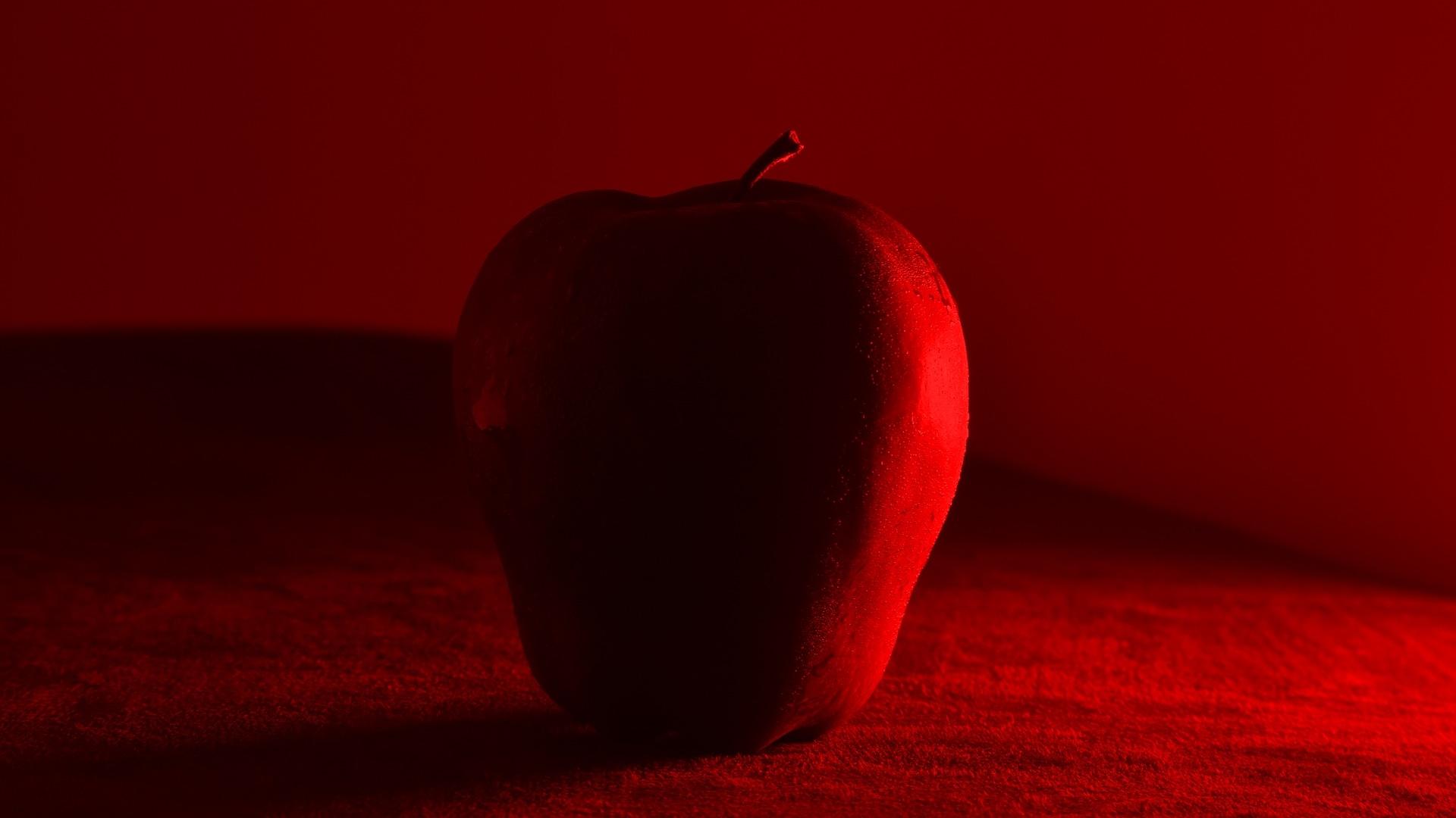 Dark Red Apple Wallpaper, HD Wallpaper