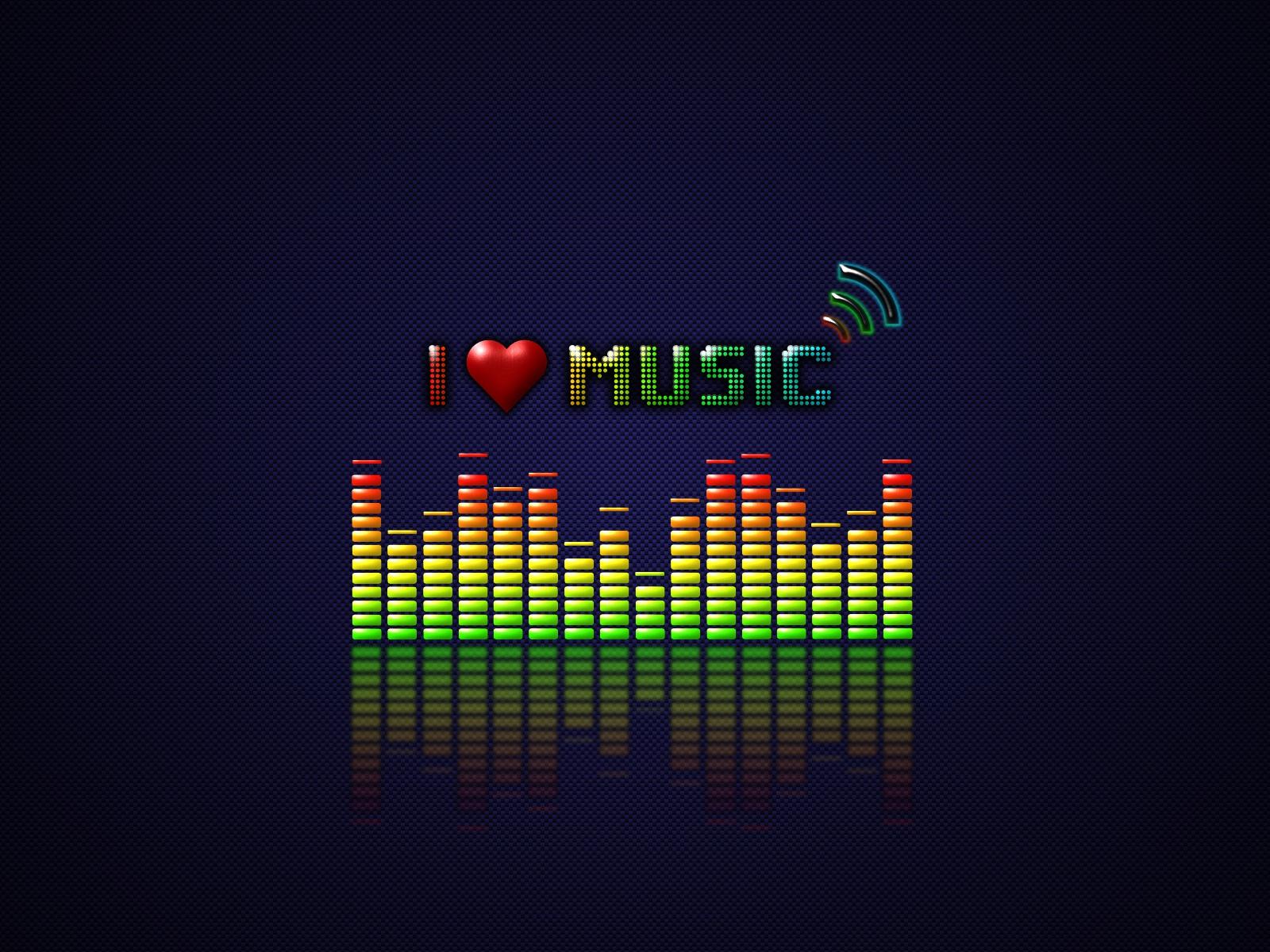 I Love Music desktop PC and Mac wallpaper