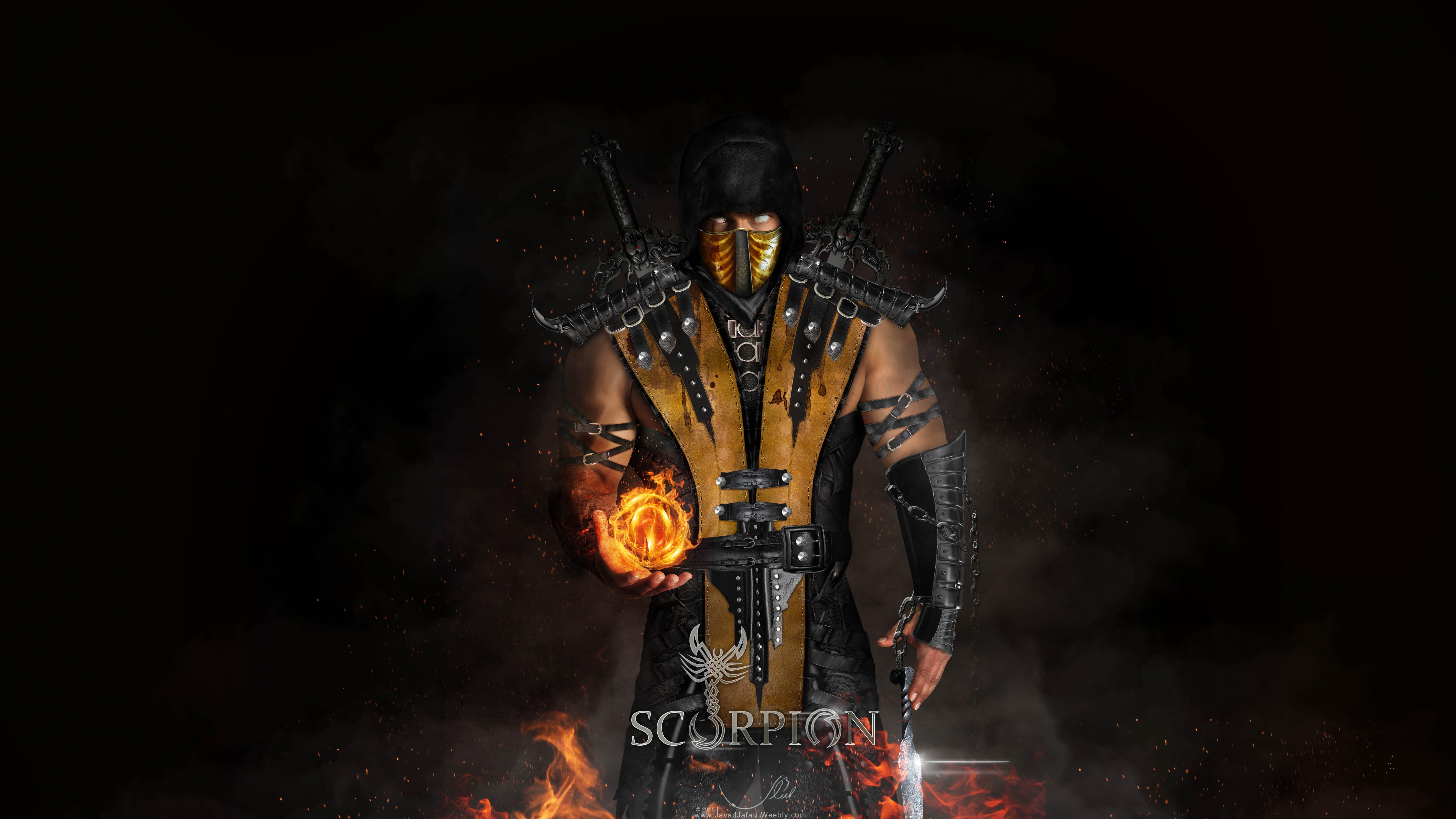 Scorpion Mortal Kombat X 8k Fk Kombat 11 Scorpion Wallpaper & Background Download