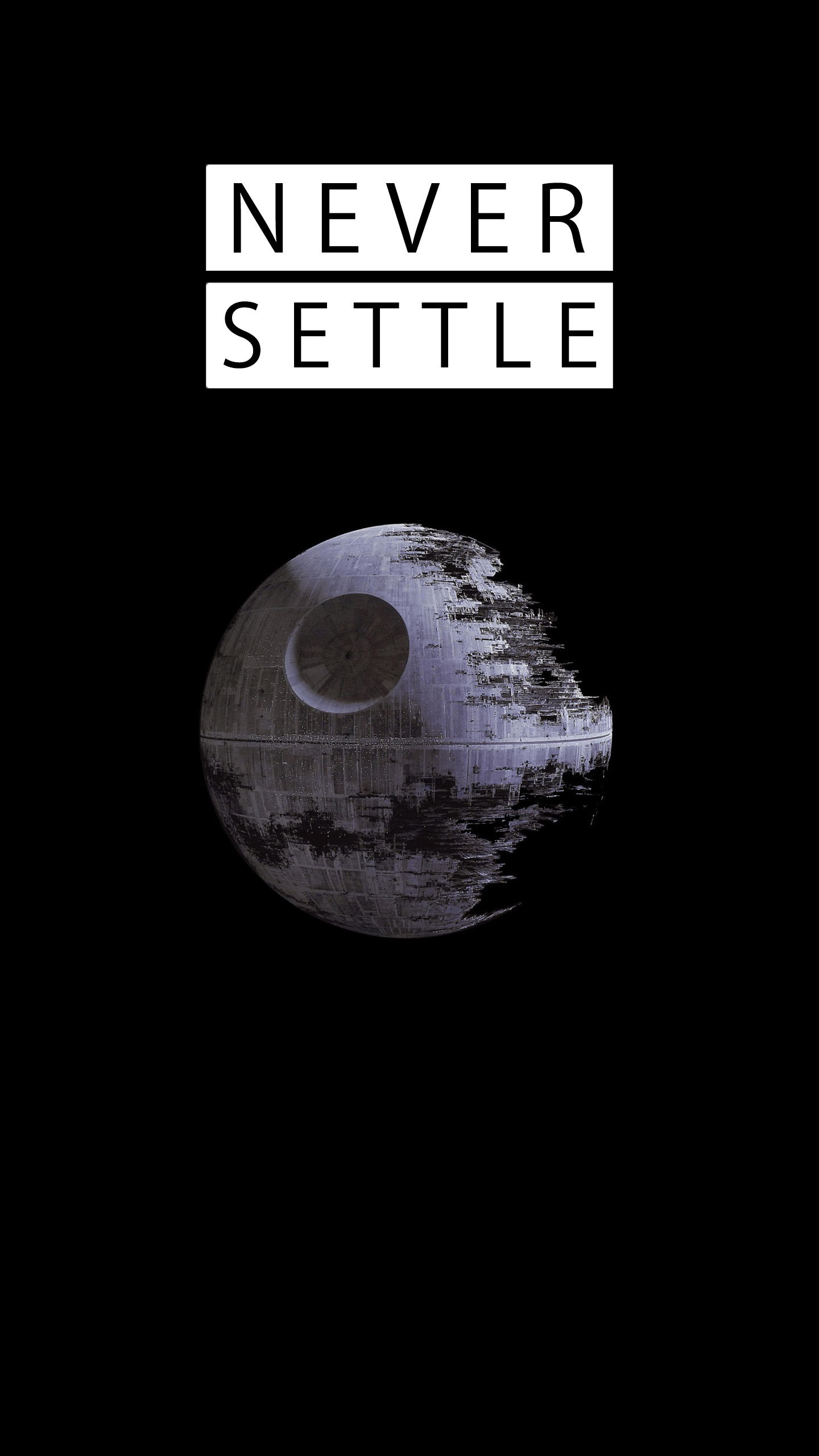 I created some Star Wars themed Never Settle Wallpaper