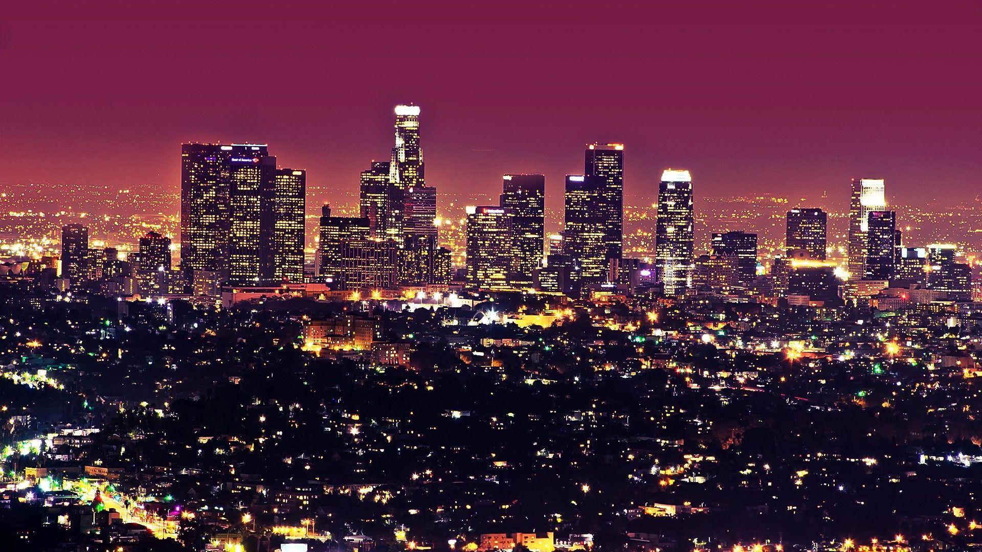 Los Angeles Skyline Wallpaper Free Los Angeles Skyline Background