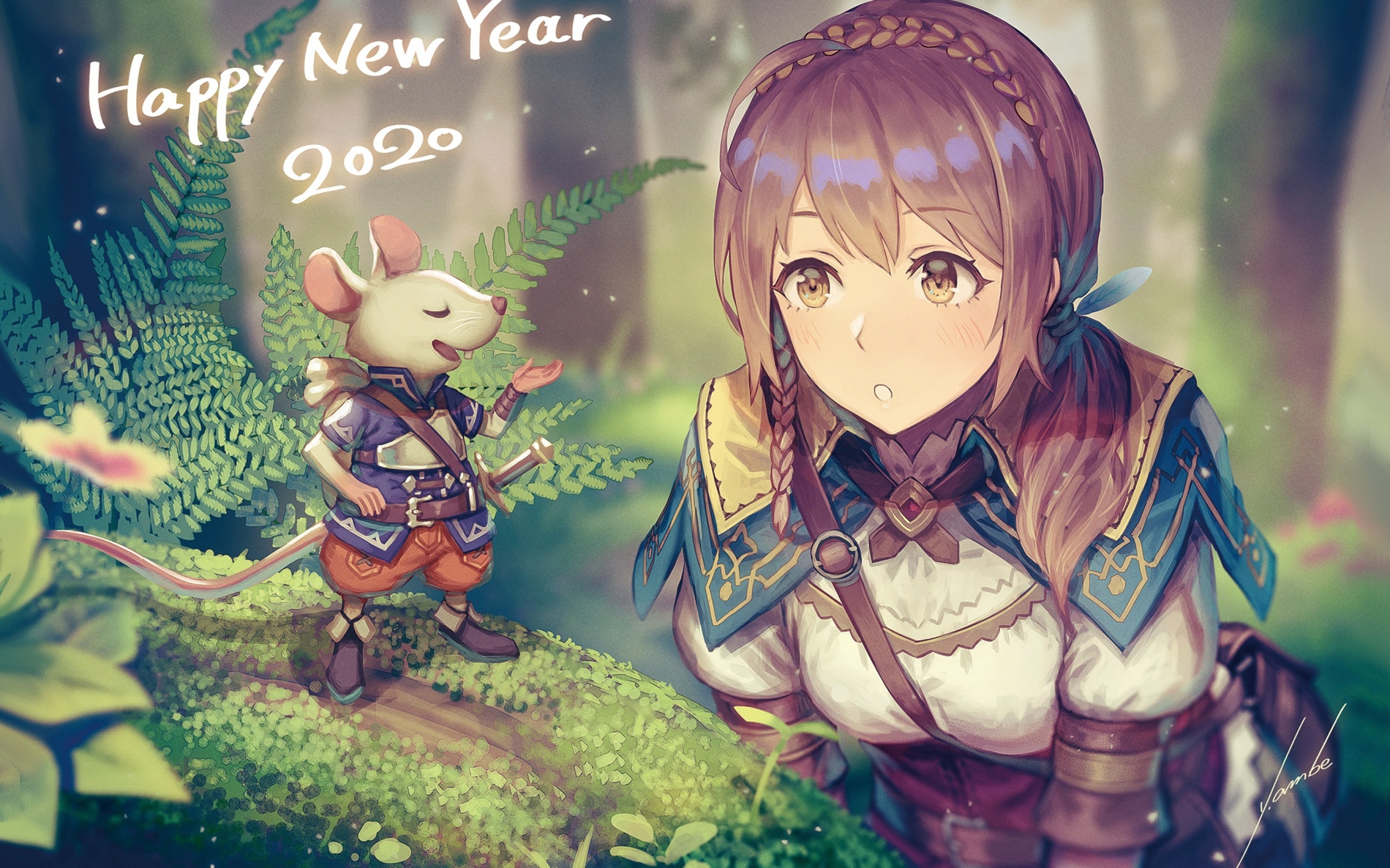 Happy New Year 2020 Anime Girl Wallpaper