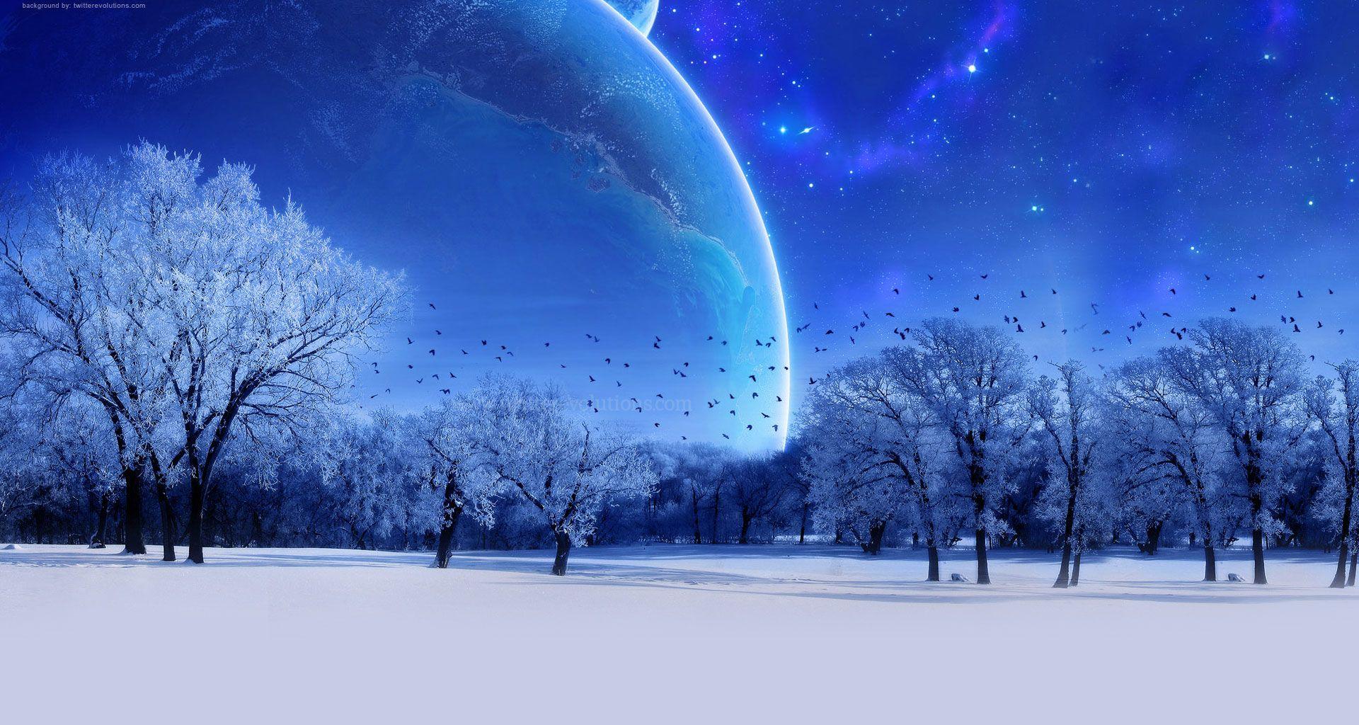 Winterscape. Planets wallpaper, Winter wallpaper, Winter