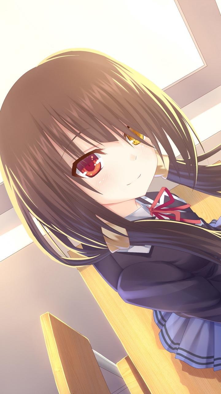 Wallpaper Tokisaki Kurumi, Date A Live, Form, School