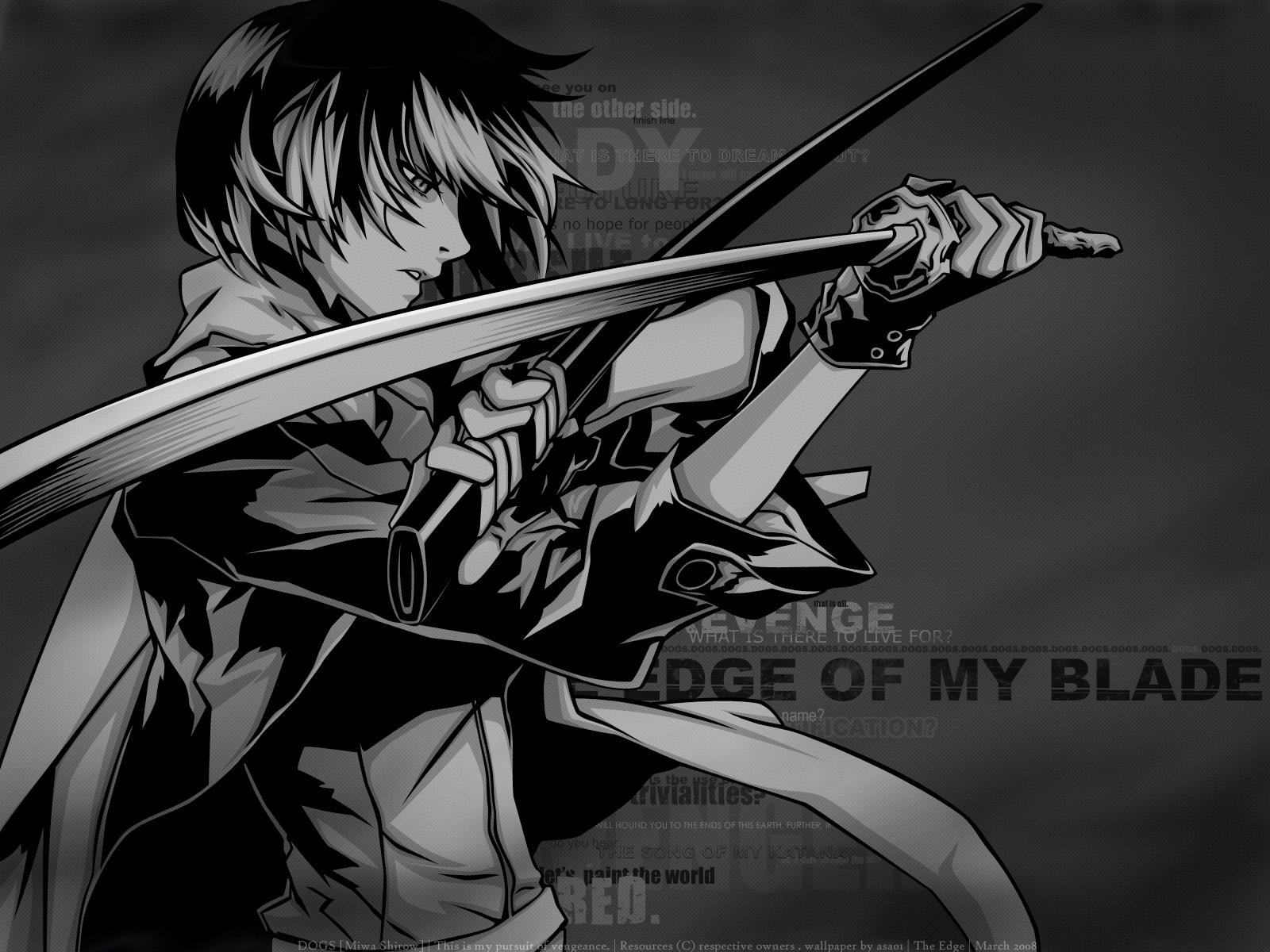 Download Grayscale Brooding Anime Cool Boy Wallpaper | Wallpapers.com