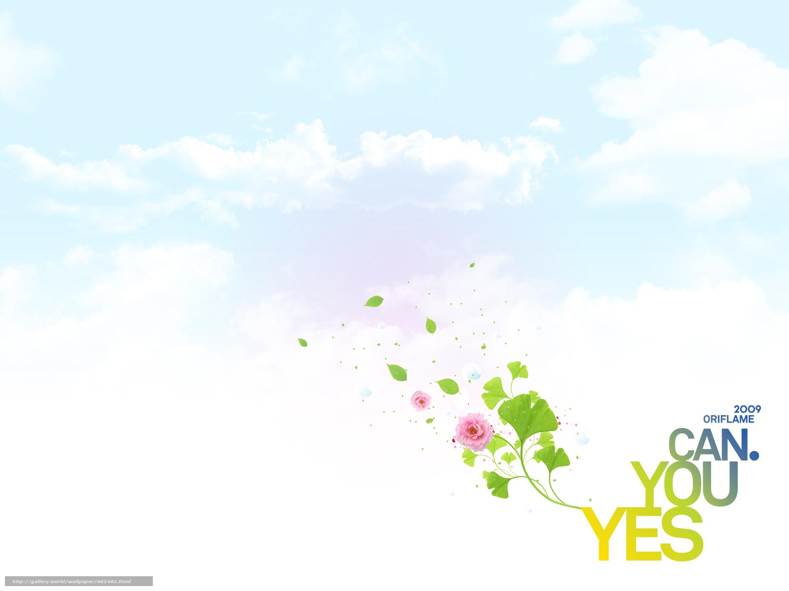 Download wallpaper yes you can, yes you can, logo, oriflame