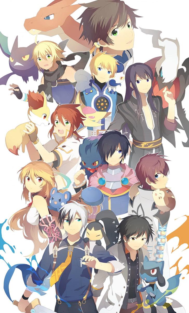 HD wallpaper: anime boys, anime girls, adult, large group