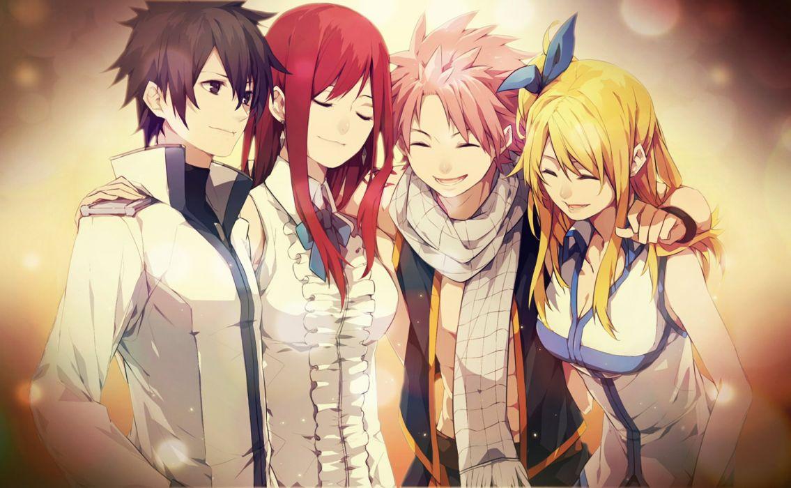 Anime Tale of Fairy Tail group girl boy friend series wallpaper